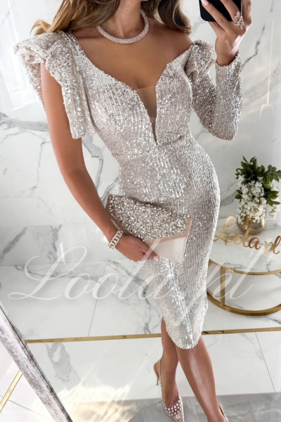 srebrna sukienka na jedno ramię cekinowa loola envogue (5).jpg