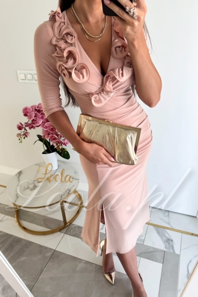 beżowa sukienka z falbankami różyczkami cirilla loola (1).jpg